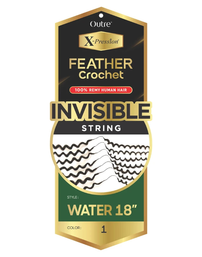 X-Pression Remi Feather Crochet - Water 18"