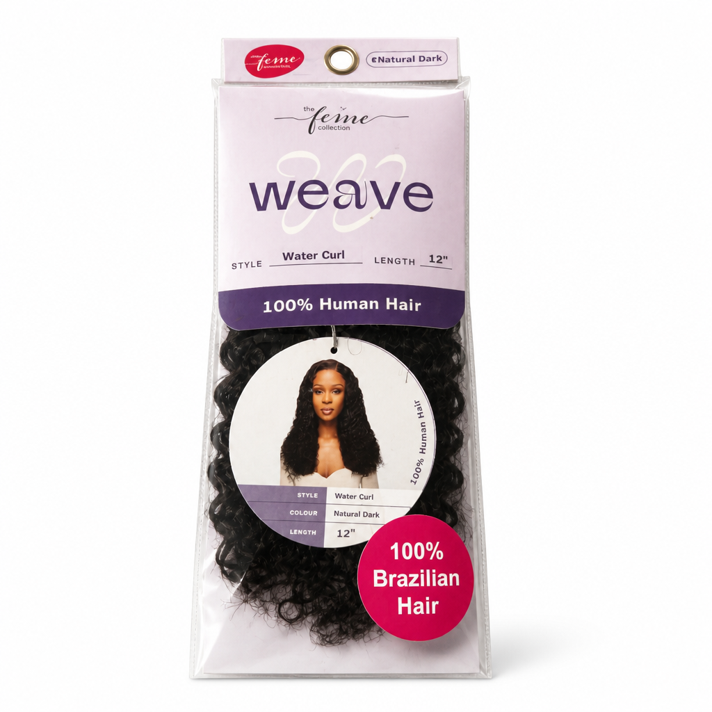 Feme Human Hair Weave - Water Curl -12"