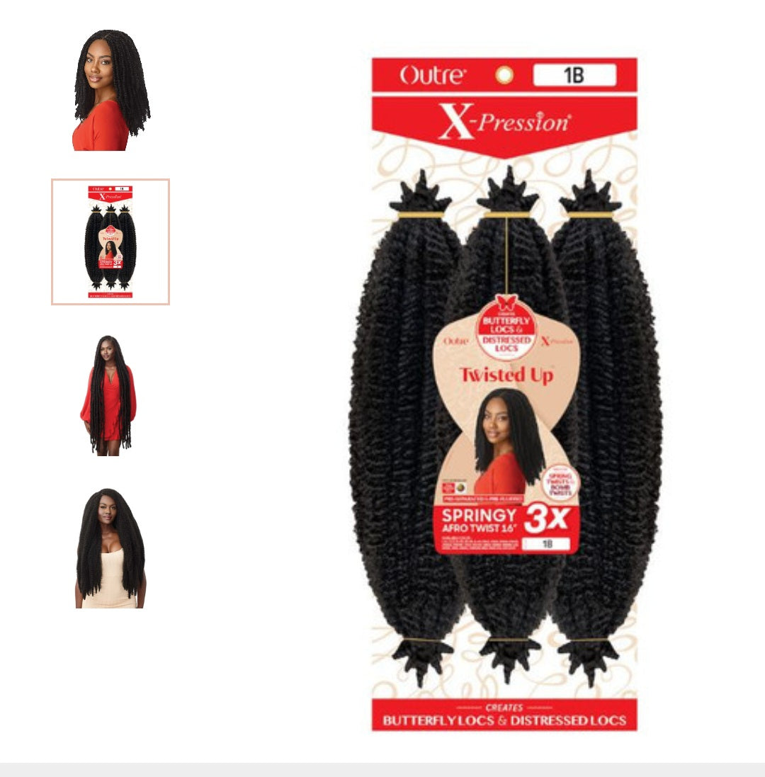 16" Springy Afro Twist (3X)