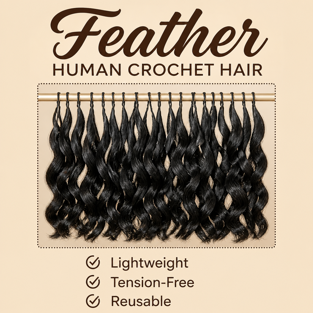 Remi Feather Crochet Boho- Water 18"